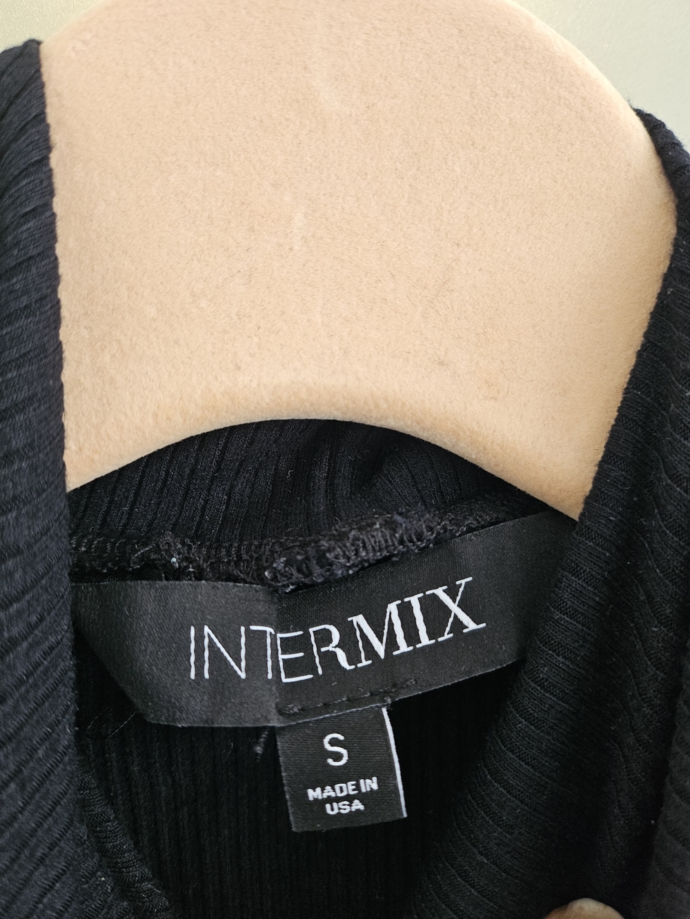 INTERMIX Black Sleeveless Turtleneck Bodysuit - Picture 2 of 4